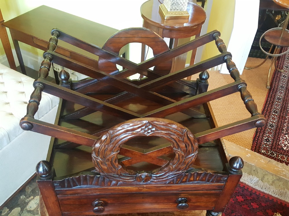 Regency Rosewood Canterbury Magazine Rack View III
