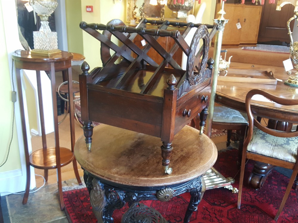 Regency Rosewood Canterbury Magazine Rack View IV