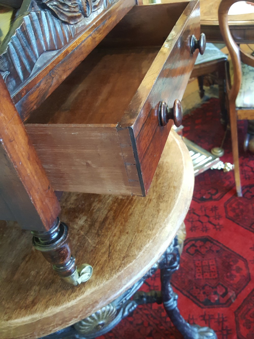 Regency Rosewood Canterbury Magazine Rack View VI