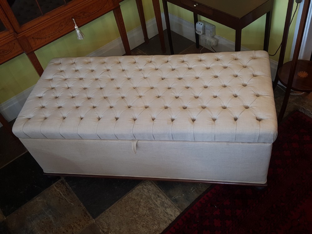 Victorian Mahogany Framed Ottoman Stool View II