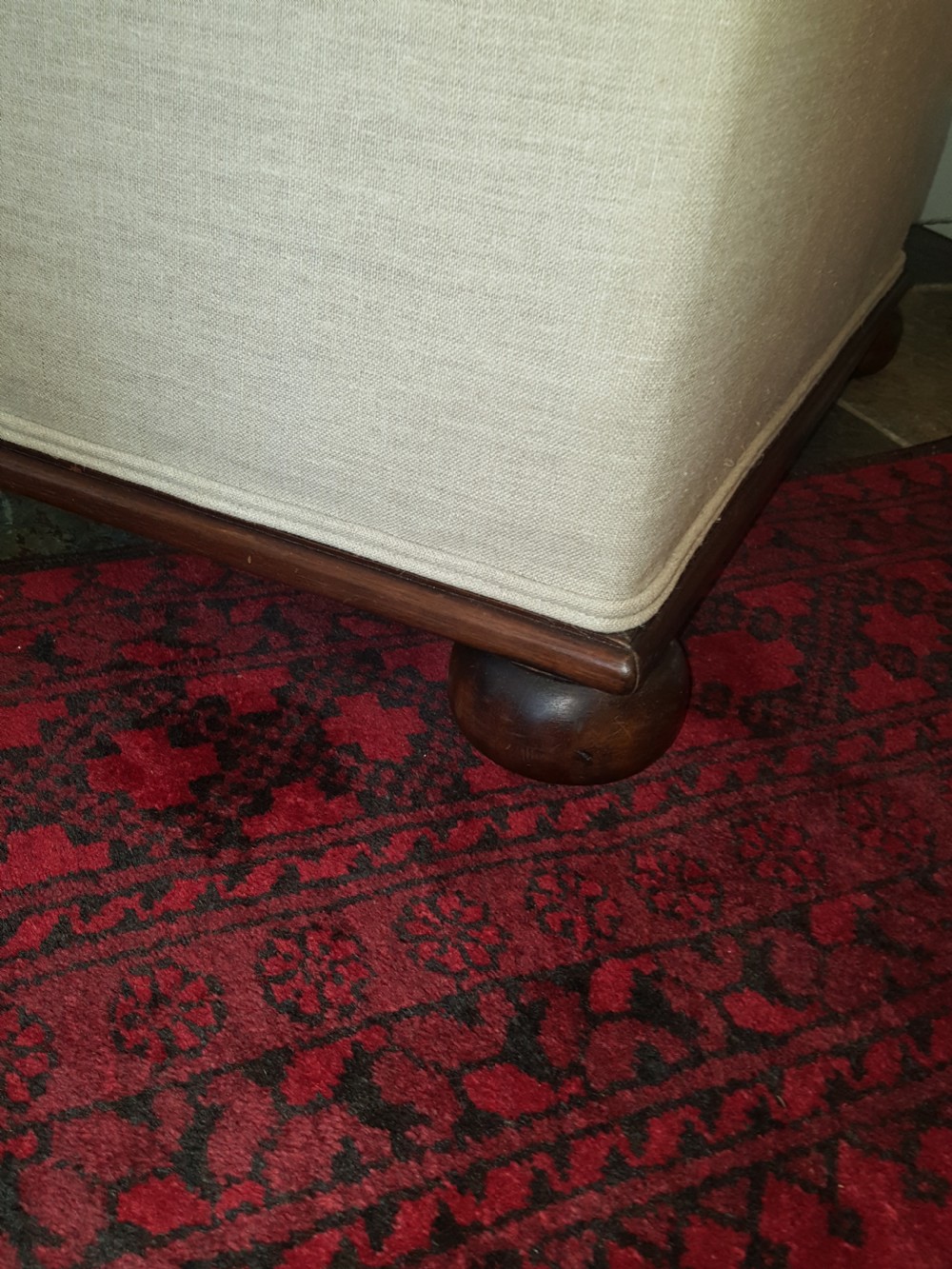 Victorian Mahogany Framed Ottoman Stool View III