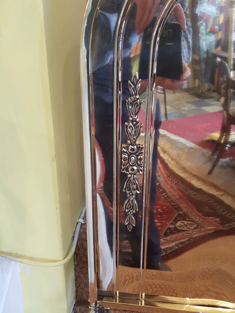  Edwardian Brass Fire Screen View II