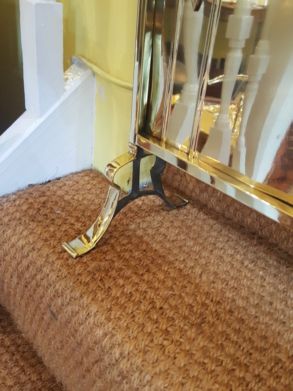  Edwardian Brass Fire Screen View IV