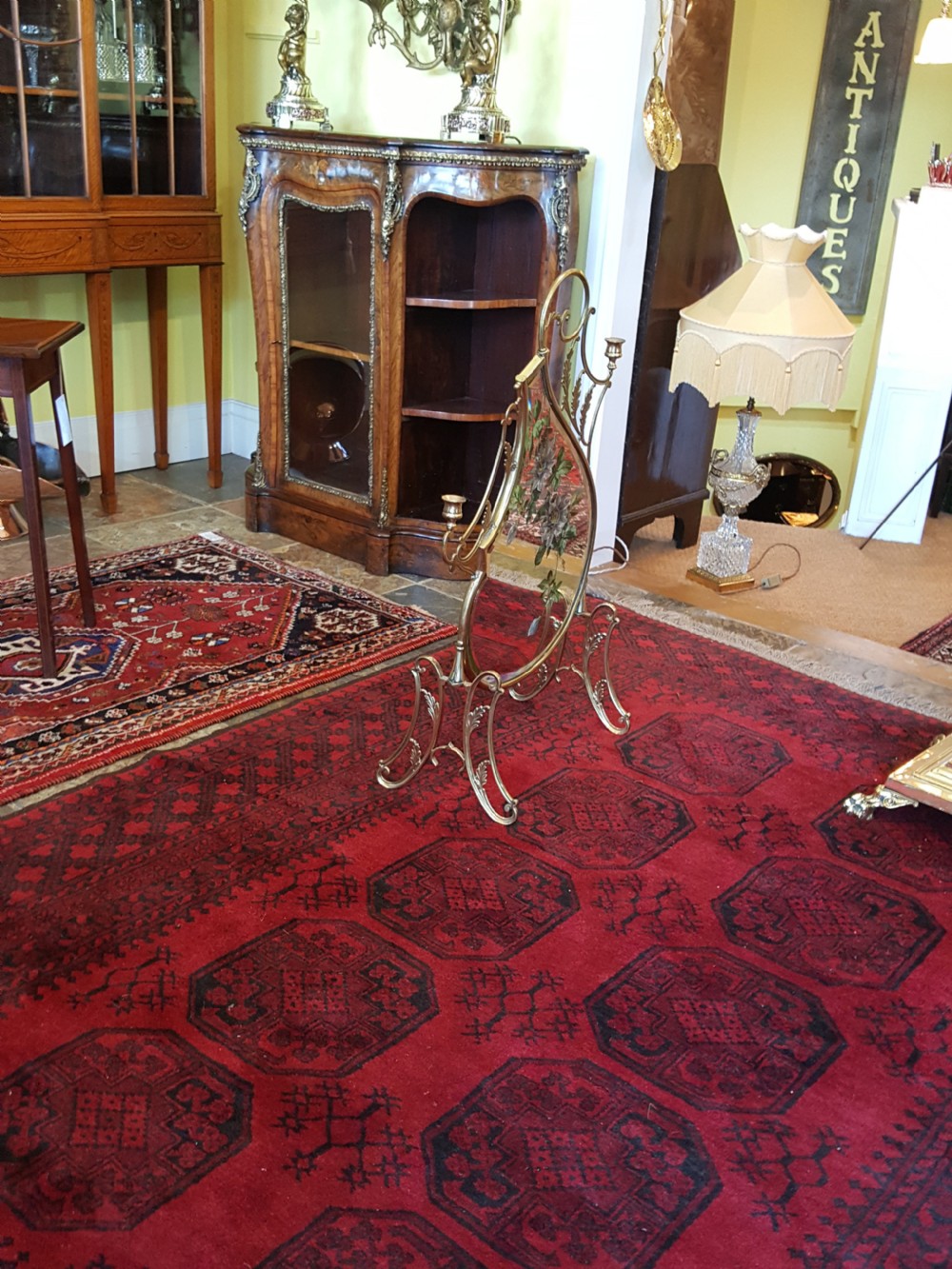 Brass Framed Mirrored Fire Screen View II