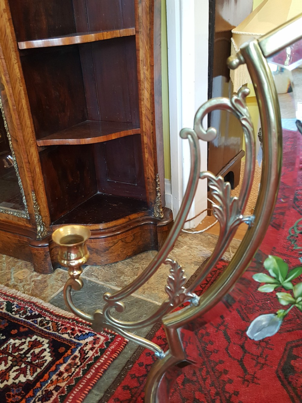 Brass Framed Mirrored Fire Screen View III