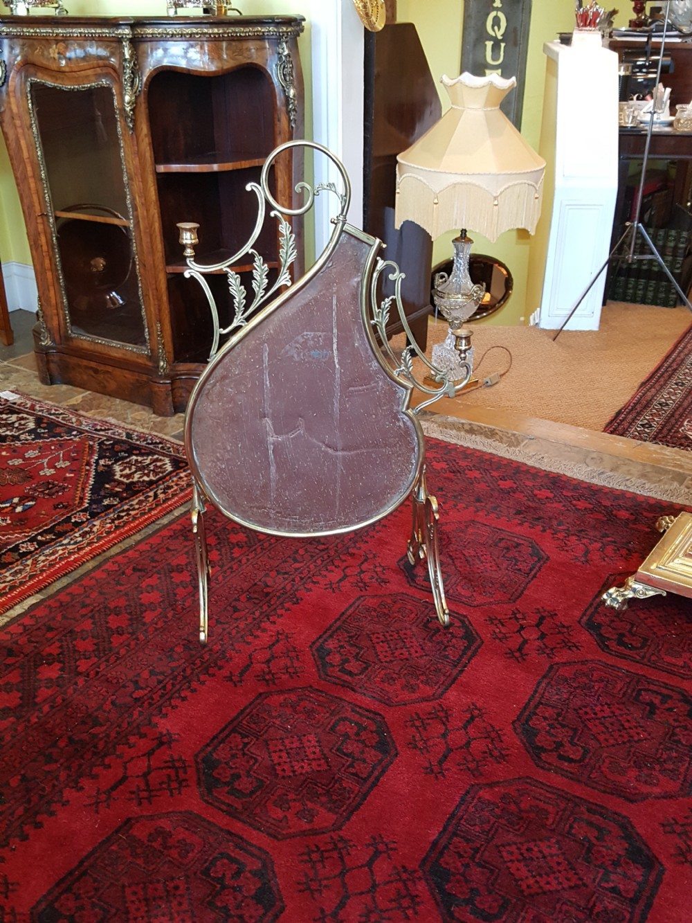 Brass Framed Mirrored Fire Screen View IV