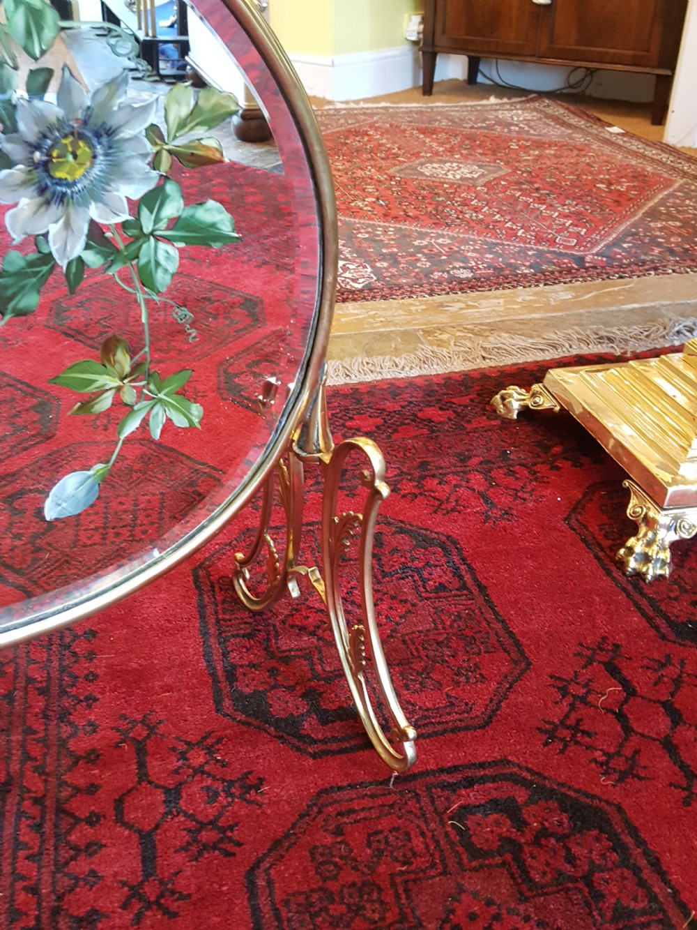 Brass Framed Mirrored Fire Screen View VI