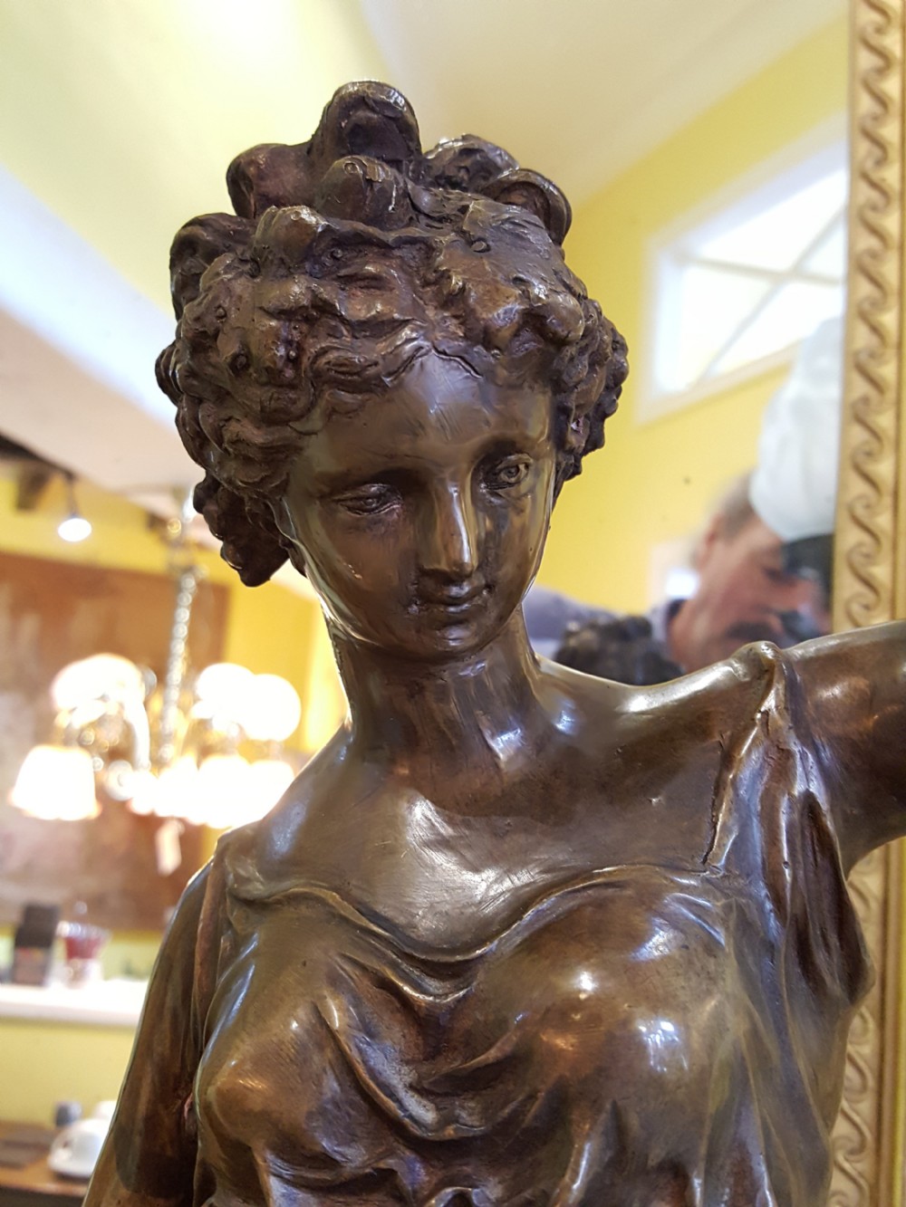 Pair of French Early 20thC Bronze Figural Table Lamps View VI
