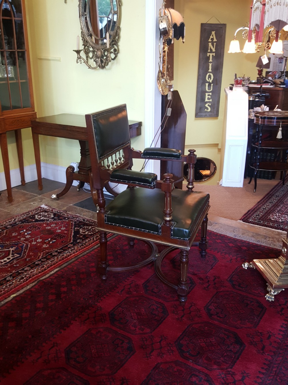 French Mahogany Desk Chair View VII