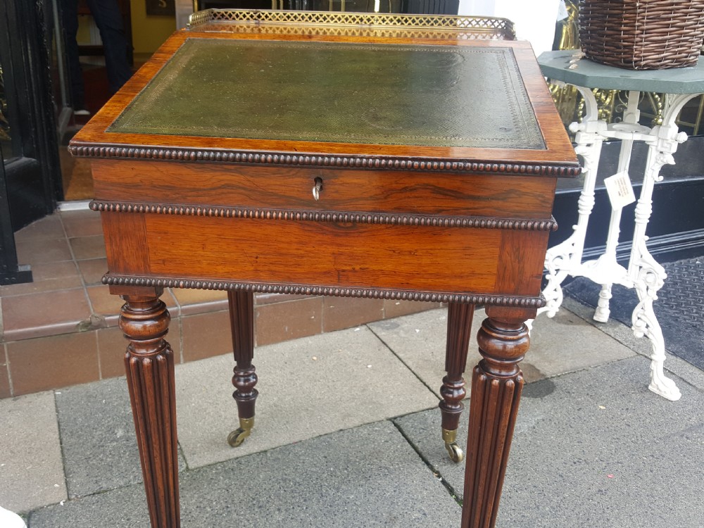 Gillows Early Victorian Rosewood Writing Table View III