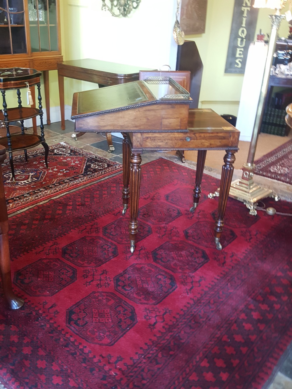 Gillows Early Victorian Rosewood Writing Table View X