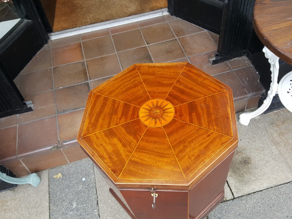 George III Mahogany Octagonal Cellarette View II