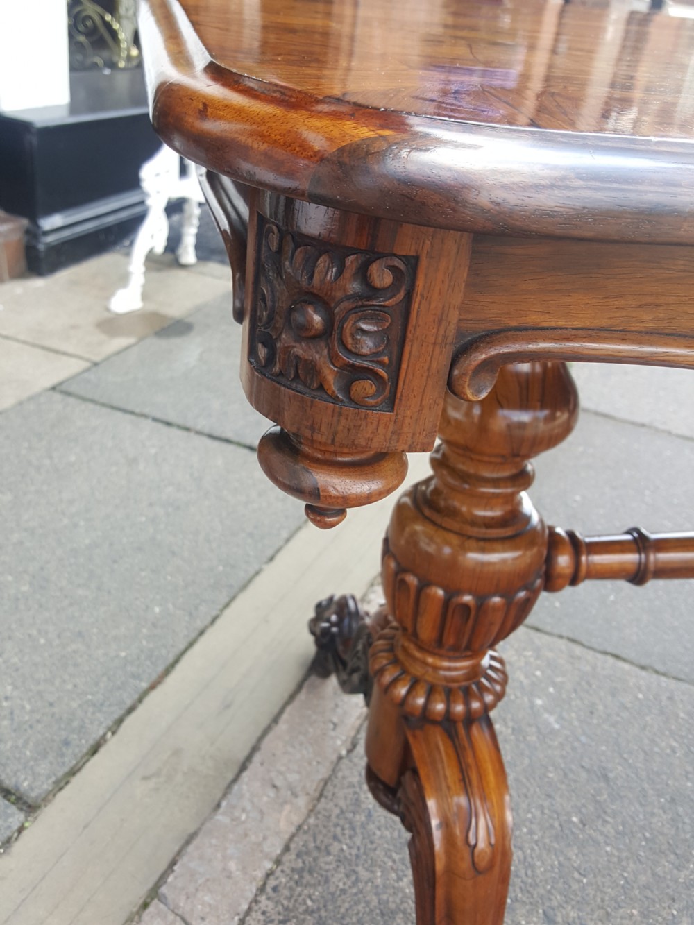 Regency Rosewood and Crossbanded Library Table View II