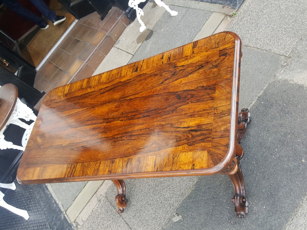 Regency Rosewood and Crossbanded Library Table View V