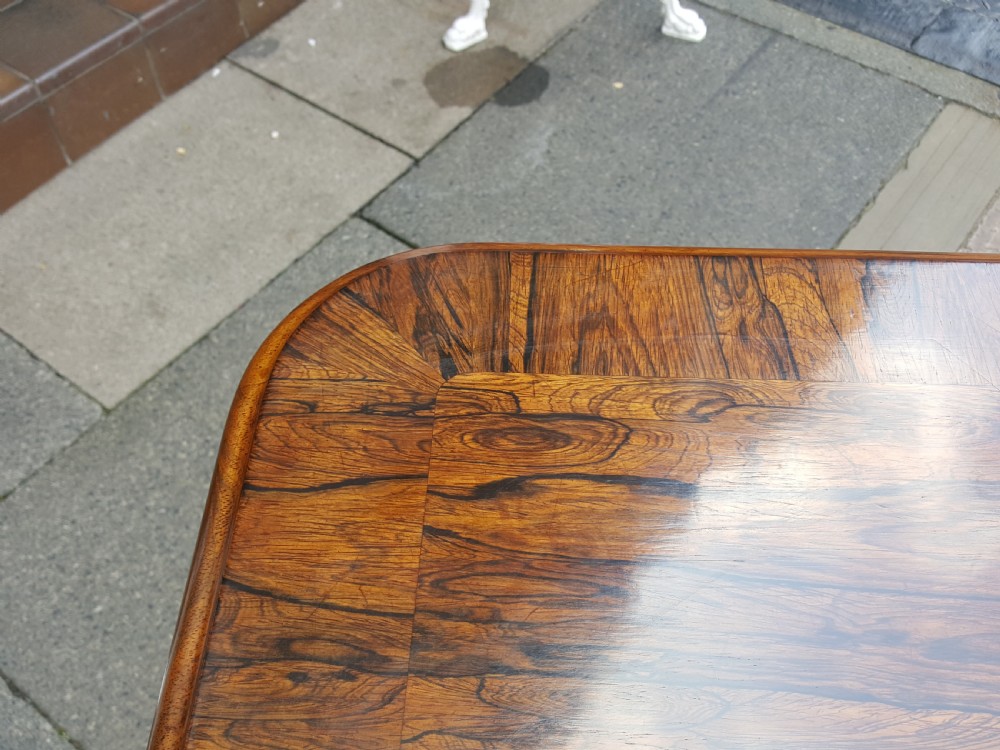 Regency Rosewood and Crossbanded Library Table View VII