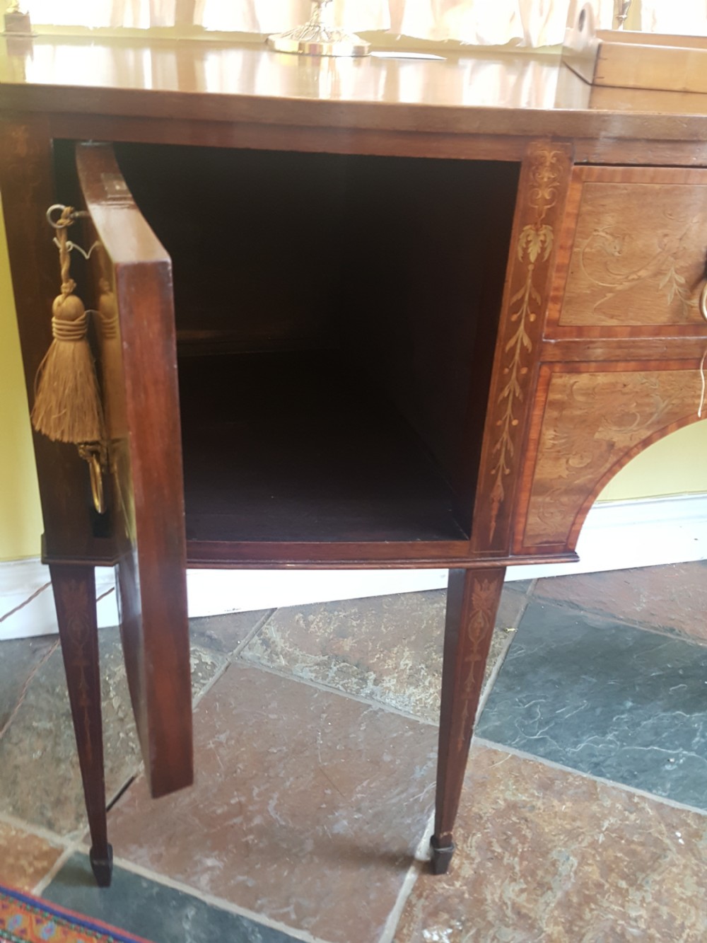 19thC Inlaid Mahogany Bow-Fronted Sideboard View III