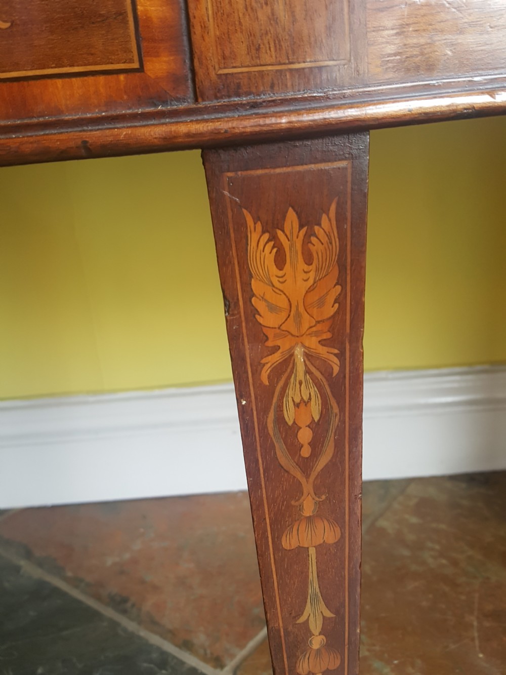 19thC Inlaid Mahogany Bow-Fronted Sideboard View VIII