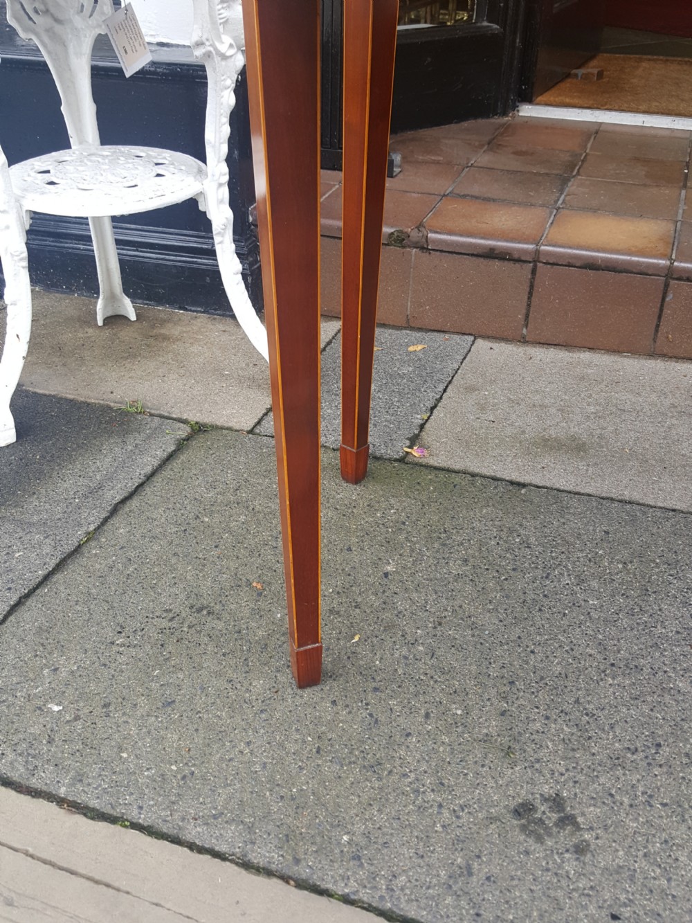 Late Georian Mahogany Half Moon Tea Table View IV