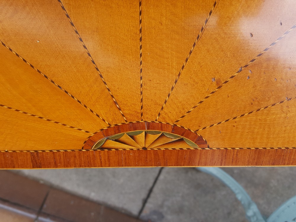 Late Georian Mahogany Half Moon Tea Table View V