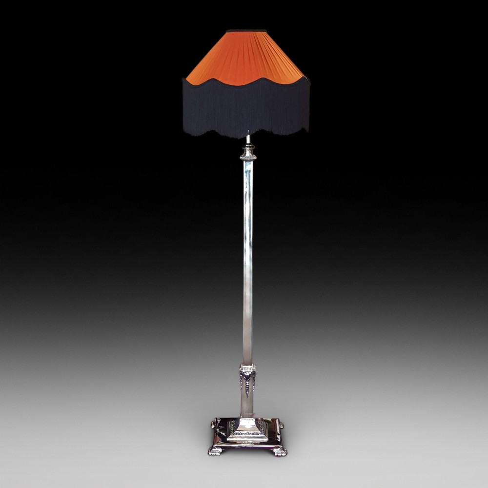 Early 20thC Brass Adjustable Standard Lamp
