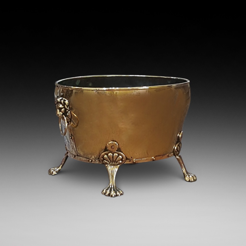 Late 19thC Brass Log Bucket