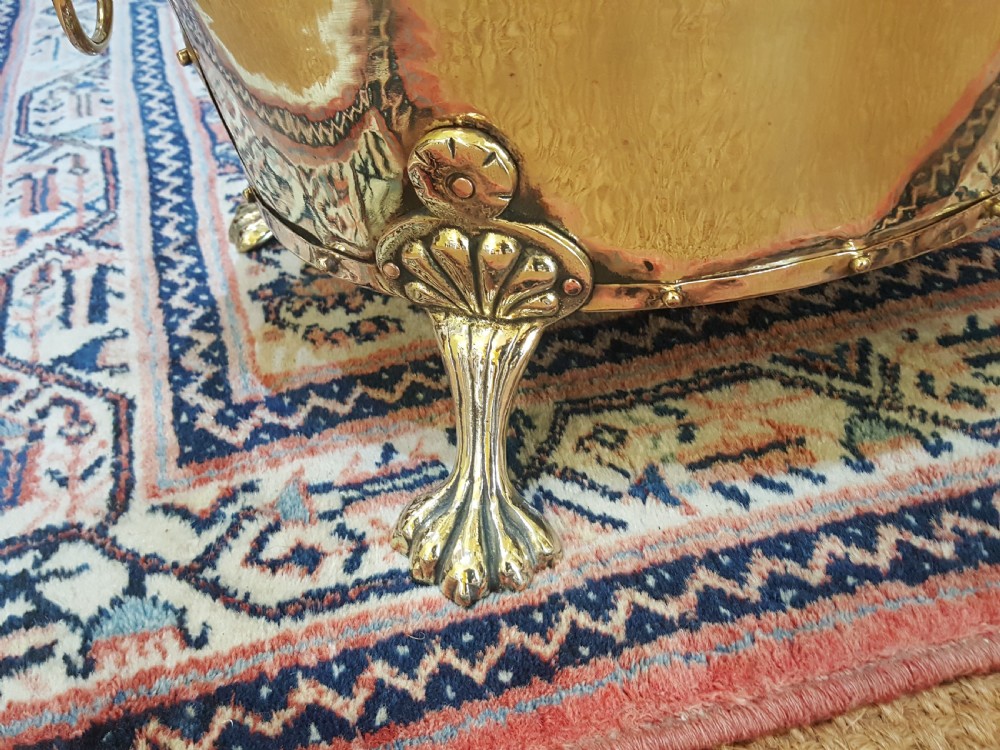 Late 19thC Brass Log Bucket View IV