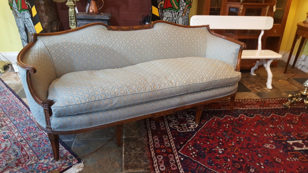 Late 19thC French Walnut Framed Sofa  View II