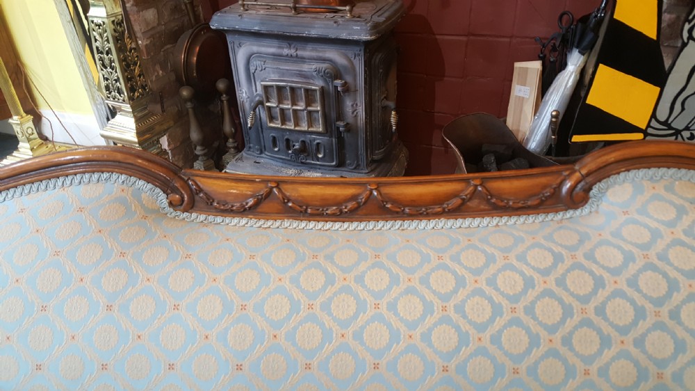 Late 19thC French Walnut Framed Sofa  View IV