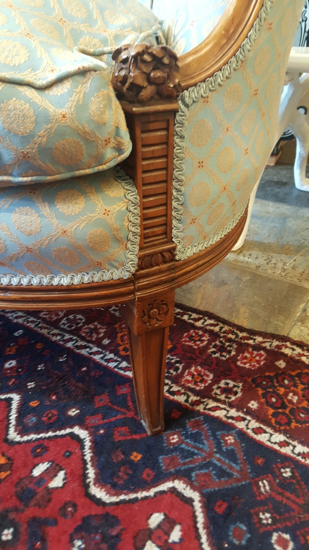 Late 19thC French Walnut Framed Sofa  View VI
