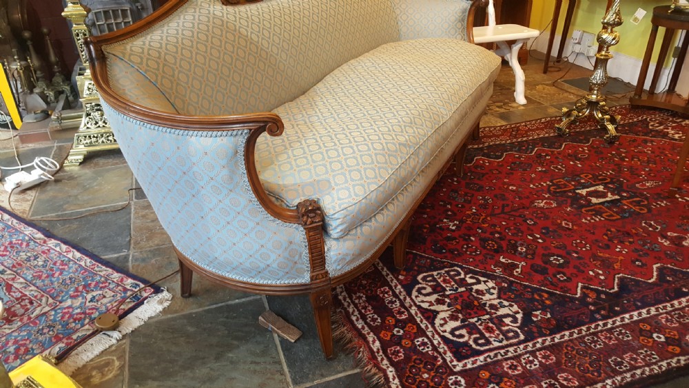 Late 19thC French Walnut Framed Sofa  View VII