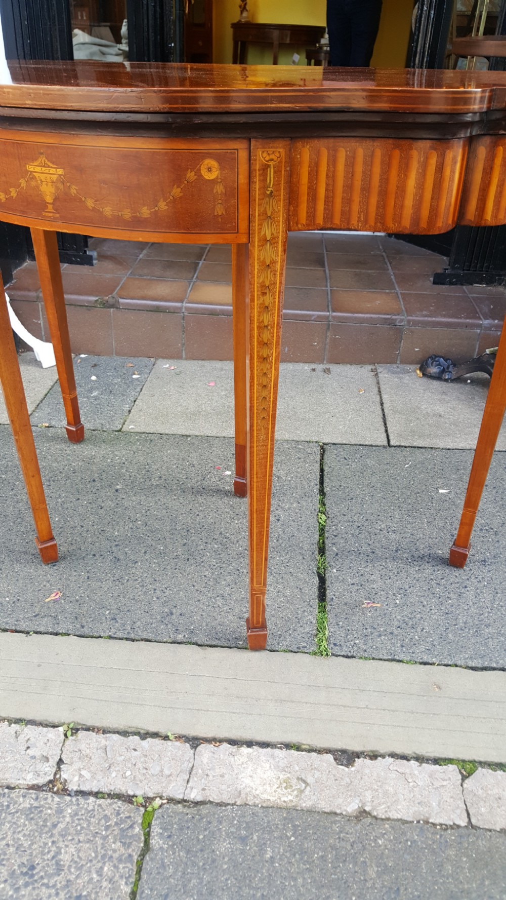  Late 19thC Mahogany Inlaid Card Table View VI