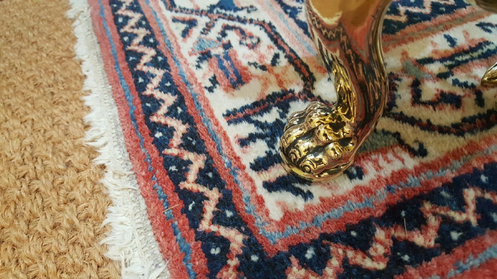 A good pair of Victorian brass fire dogs View II