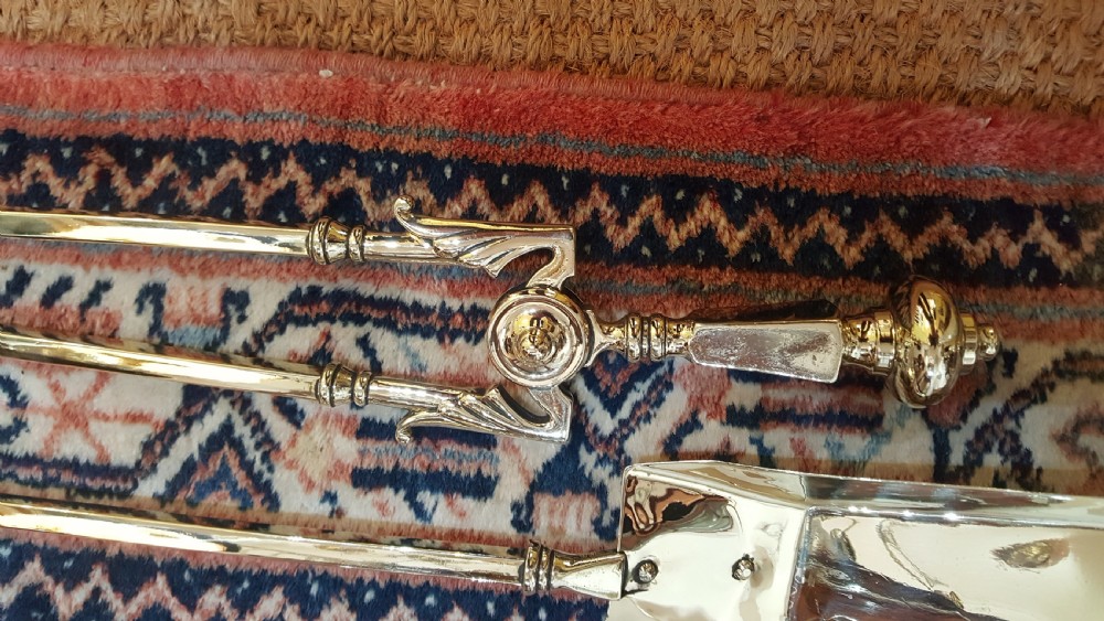 A good pair of Victorian brass fire dogs View VI