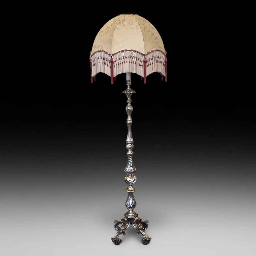 1920's Brass Standard Lamp
