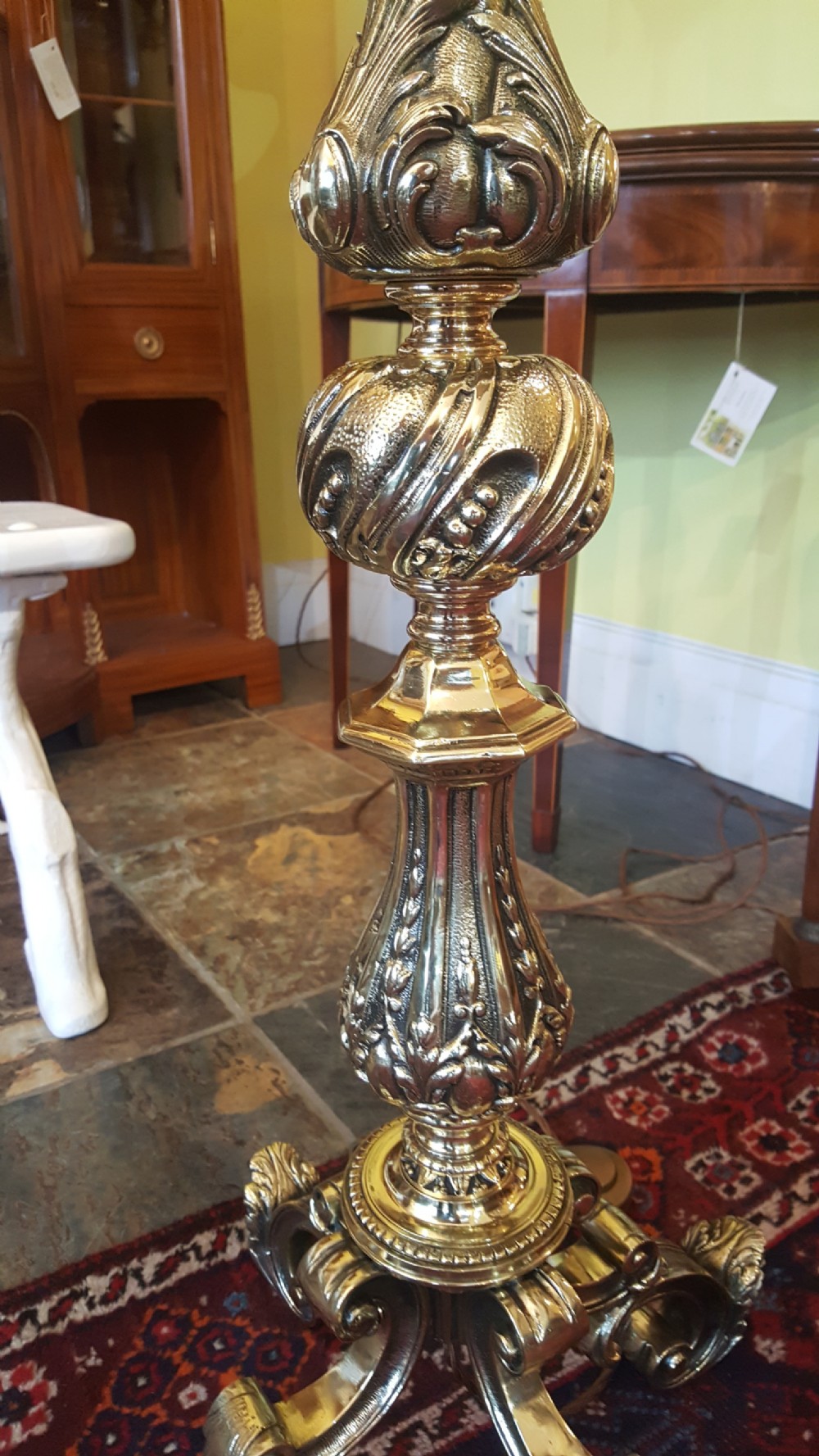 1920's Brass Standard Lamp View III