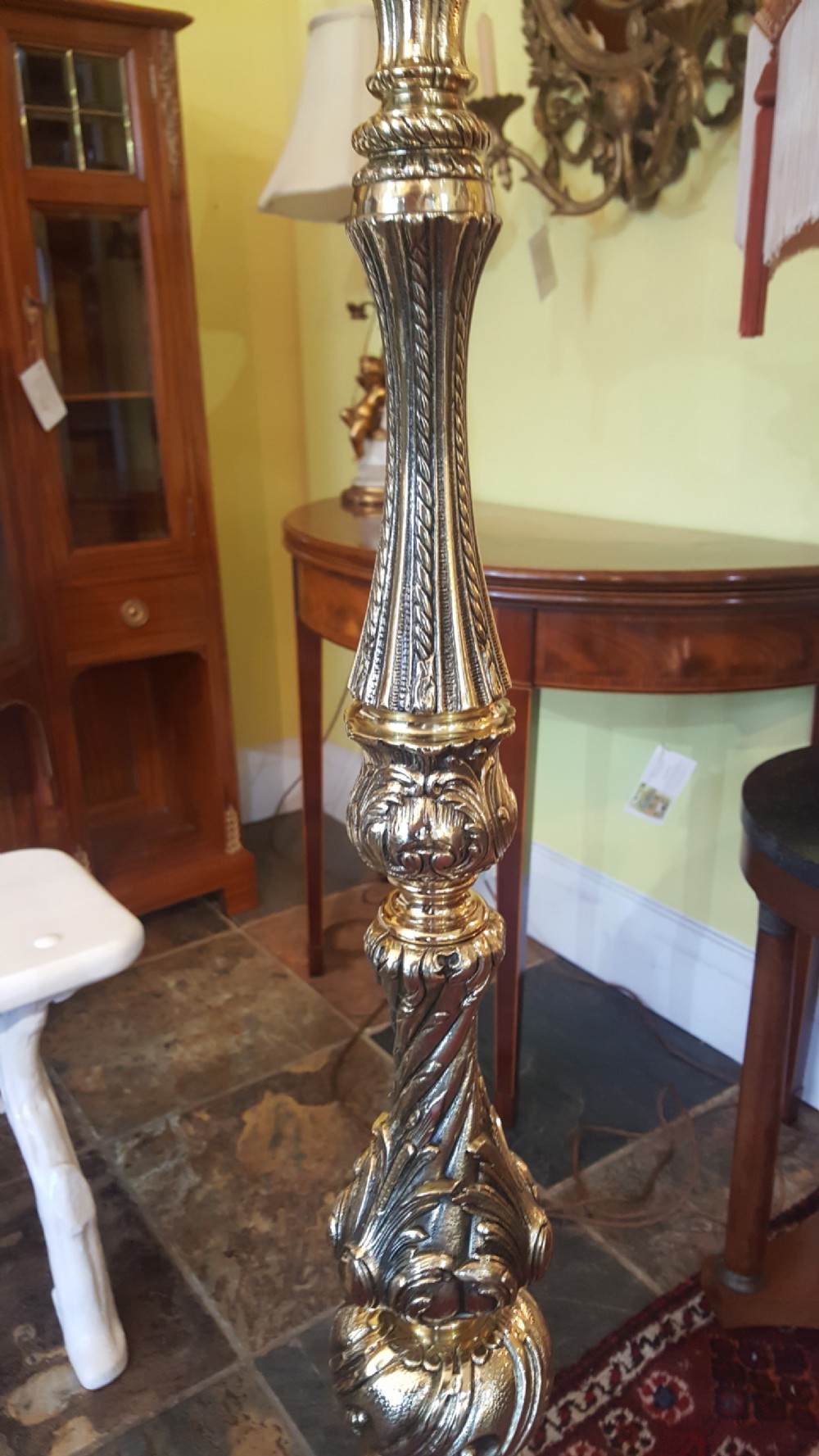 1920's Brass Standard Lamp View IV