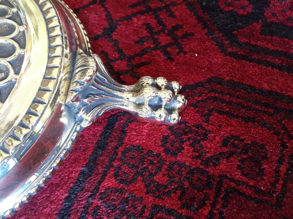 Pair of Edwardian Adam style brass lamp standards View VII