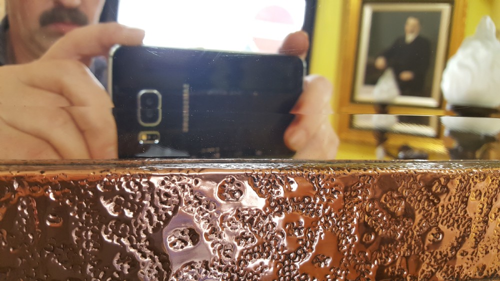 Arts and Crafts Beaten Copper and Brass Mirror View III