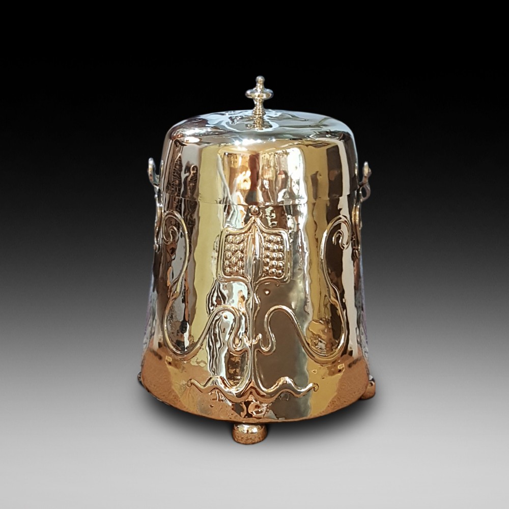 Art Nouveau Brass Coal Bucket