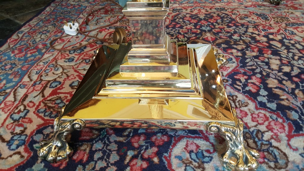 Victorian Brass Adjustable Standard Lamp View III