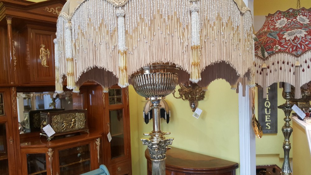 Victorian Brass Adjustable Standard Lamp View V