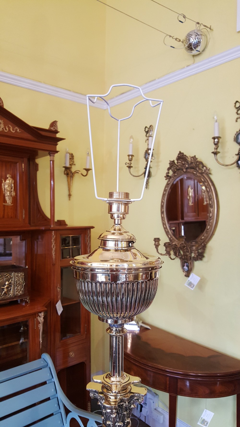 Victorian Brass Adjustable Standard Lamp View VI