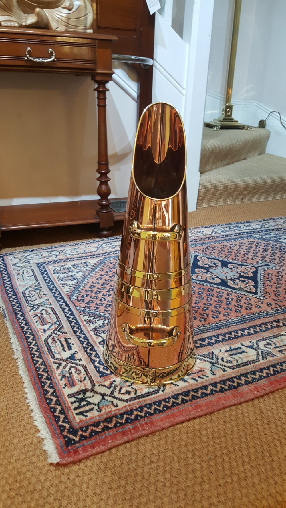 Victorian Brass and Copper Coal Receiver View IV