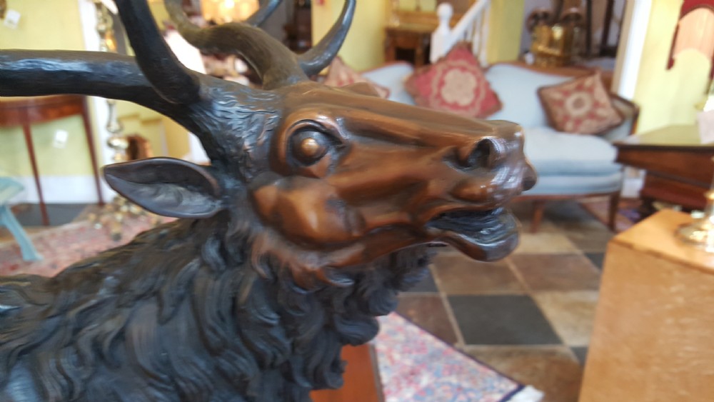 Late Victorian Bronze Figure of an Elk View II