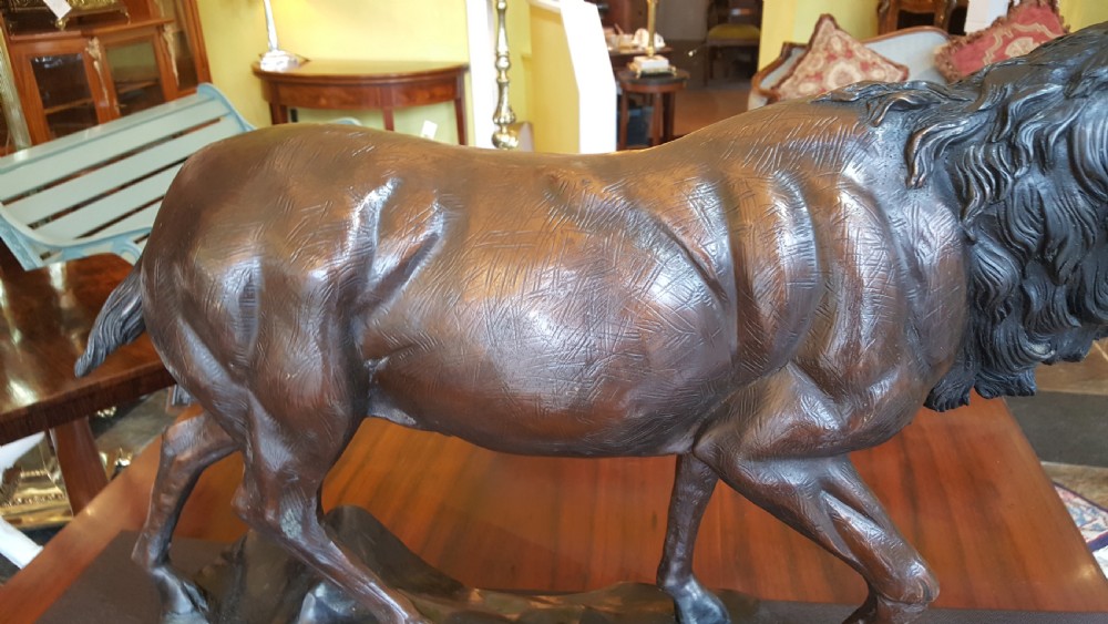 Late Victorian Bronze Figure of an Elk View IV