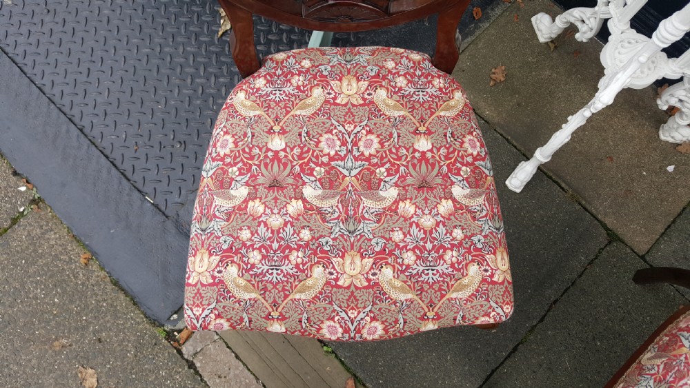 Set of four late Victorian salon chairs View II