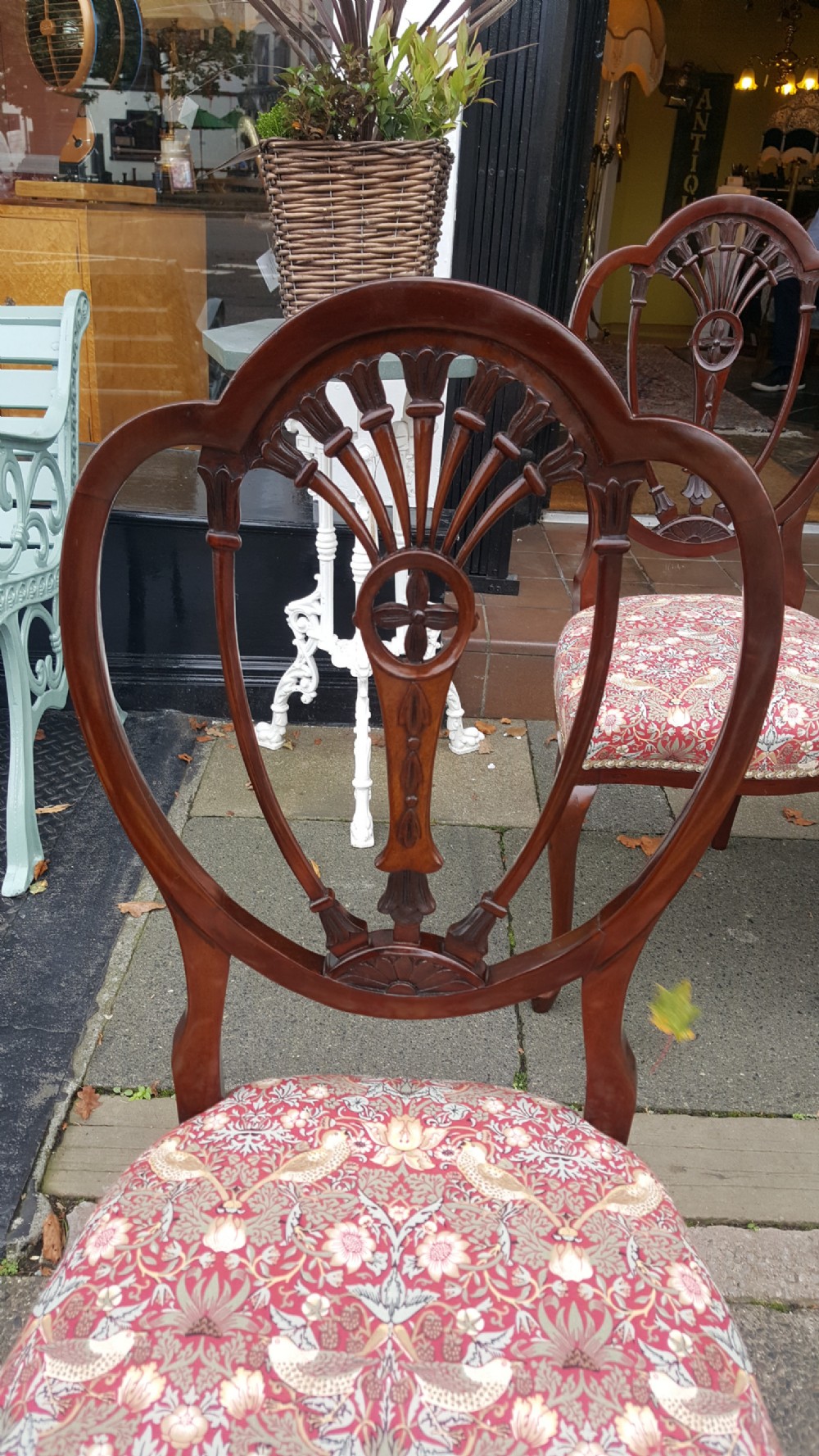 Set of four late Victorian salon chairs View III