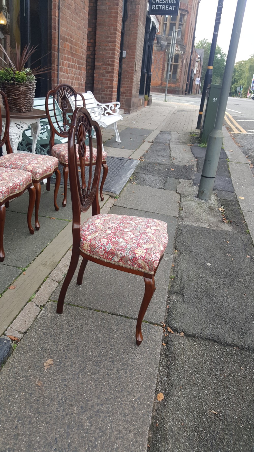 Set of four late Victorian salon chairs View IV