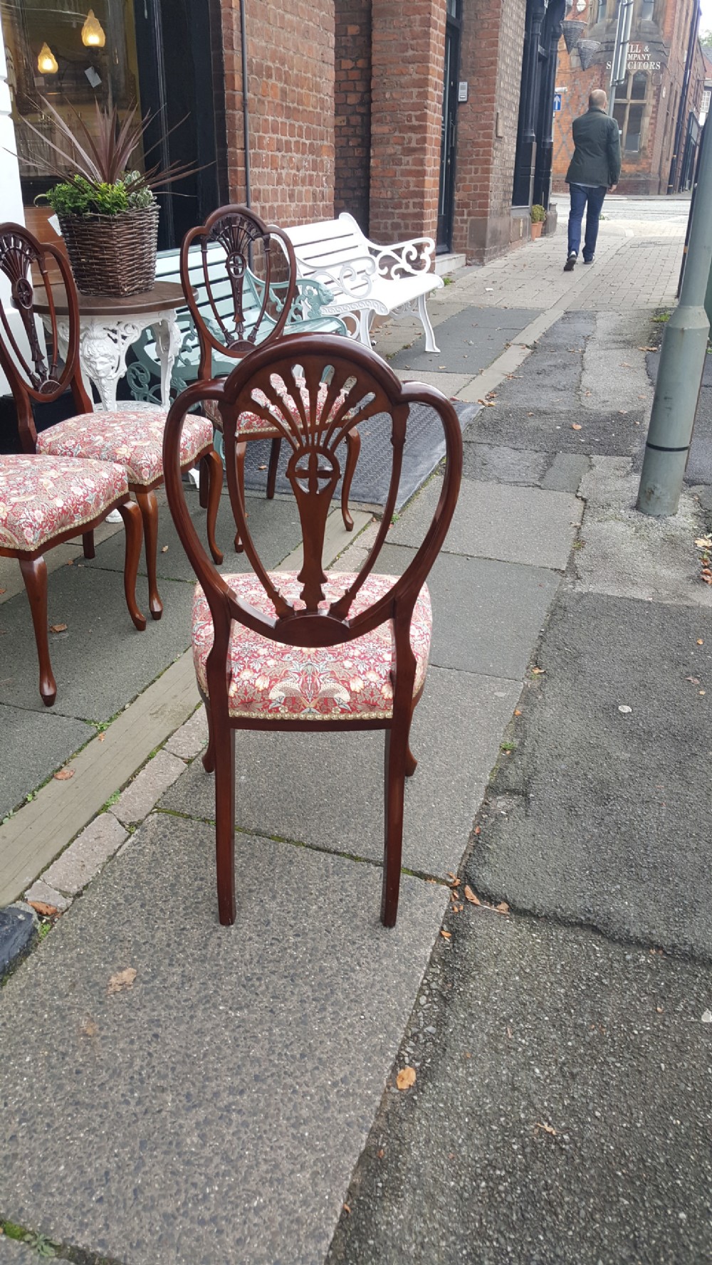 Set of four late Victorian salon chairs View VII