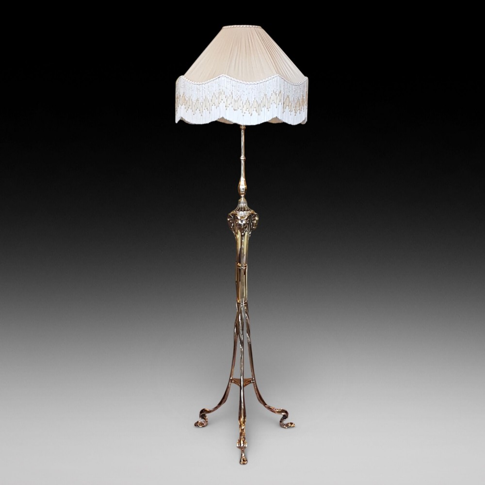 Early 20thC Brass Lamp Standard